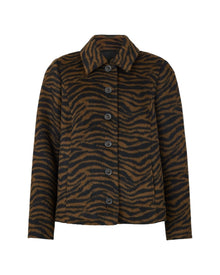 ANIMAL PATTERN BUTTON-UP JACKET