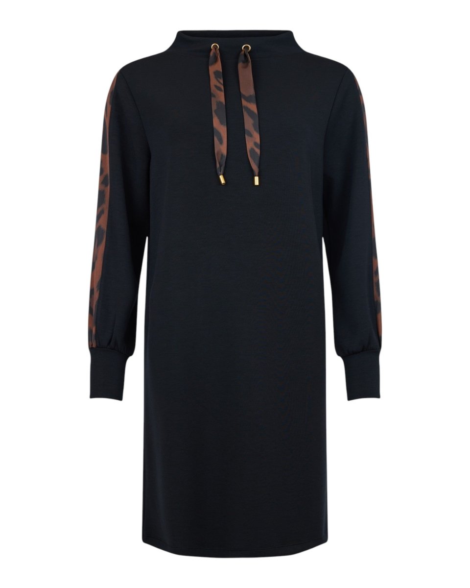 ANIMAL TRIM CASUAL DRESS