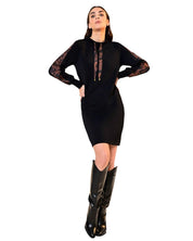 ANIMAL TRIM CASUAL DRESS 