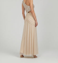 ONE-SHOULDER CUTOUT GOWN