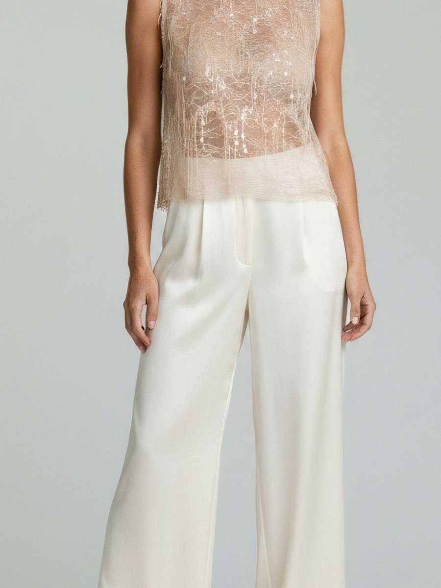 TEXTURED LACE SLEEVELESS