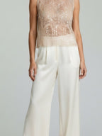 TEXTURED LACE SLEEVELESS