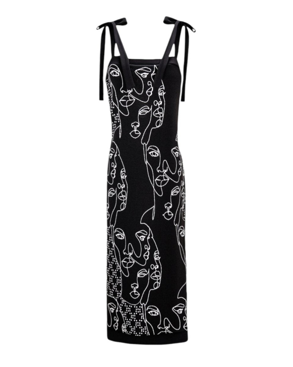 ART PRINT SLIP DRESS - Nakhle.Ets - Dresses