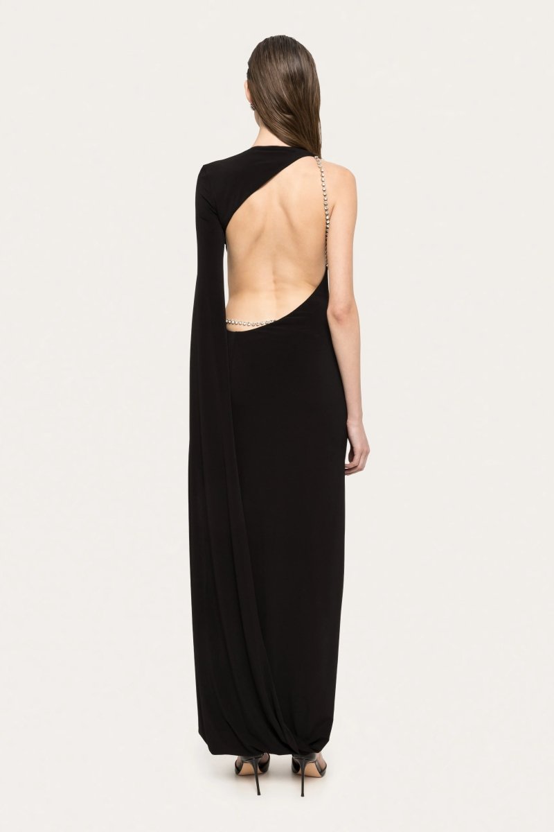 ASYMMETRIC CAPE GOWN - Nakhle.Ets - Dresses