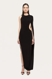 ASYMMETRIC CAPE GOWN - Nakhle.Ets - Dresses