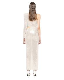 ASYMMETRIC CUTOUT GOWN