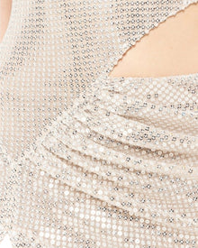 ASYMMETRIC CUTOUT GOWN