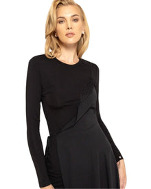 ASYMMETRIC DRAPE DETAIL DRESS