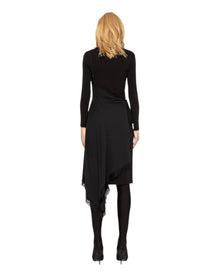 ASYMMETRIC DRAPE DETAIL DRESS