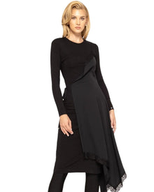 ASYMMETRIC DRAPE DETAIL DRESS