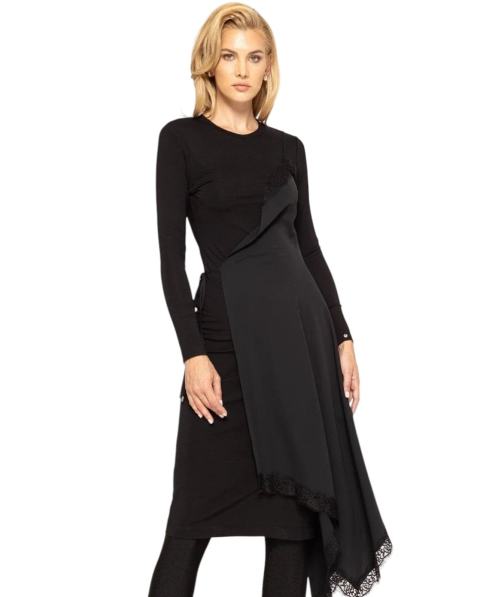 ASYMMETRIC DRAPE DETAIL DRESS - Nakhle.Ets - Dresses