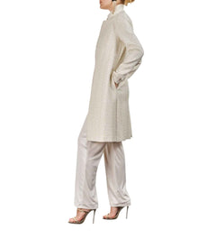 ASYMMETRIC DRAPE TIE-FRONT TOP