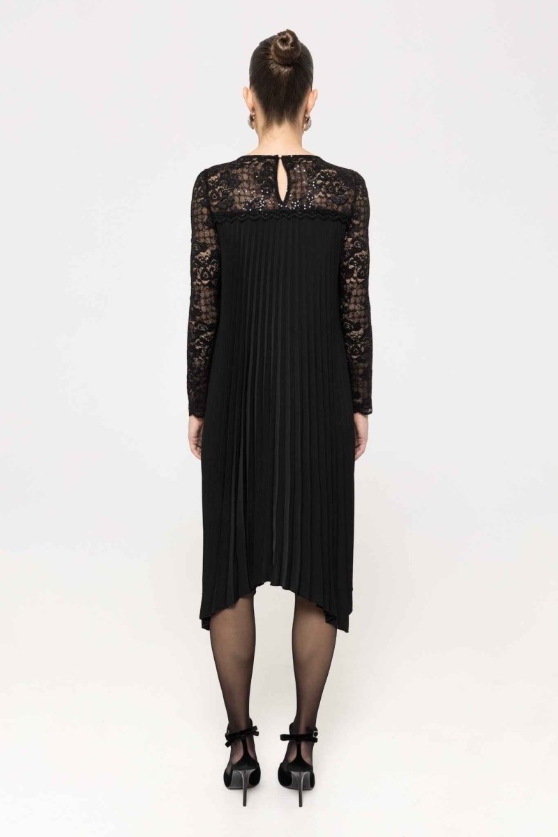 ASYMMETRIC PLEATED DRESS