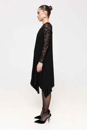 ASYMMETRIC PLEATED DRESS