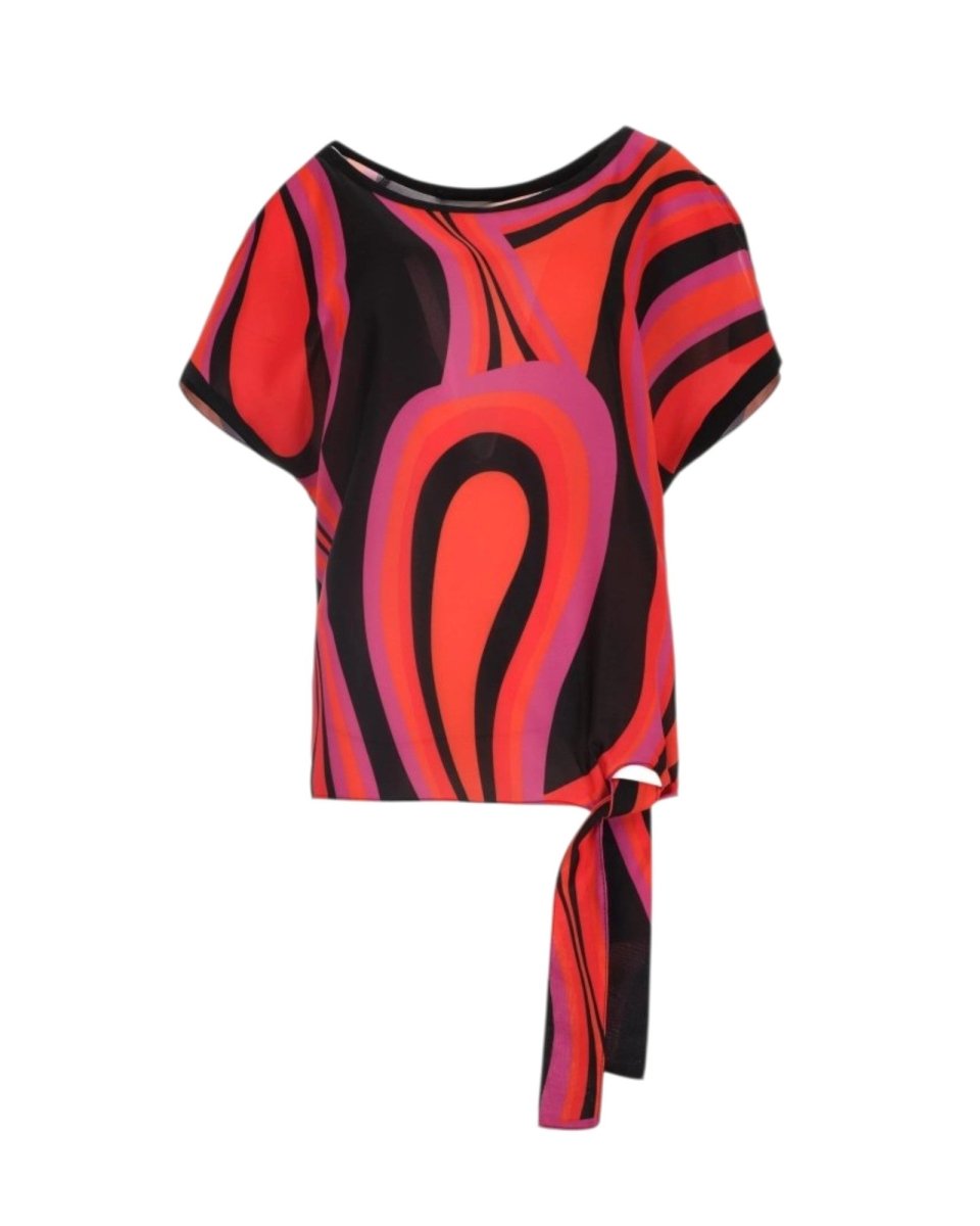 ASYMMETRICAL PRINTED TOP