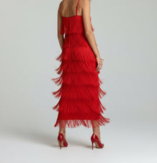 TEXTURED MIDI DRESS