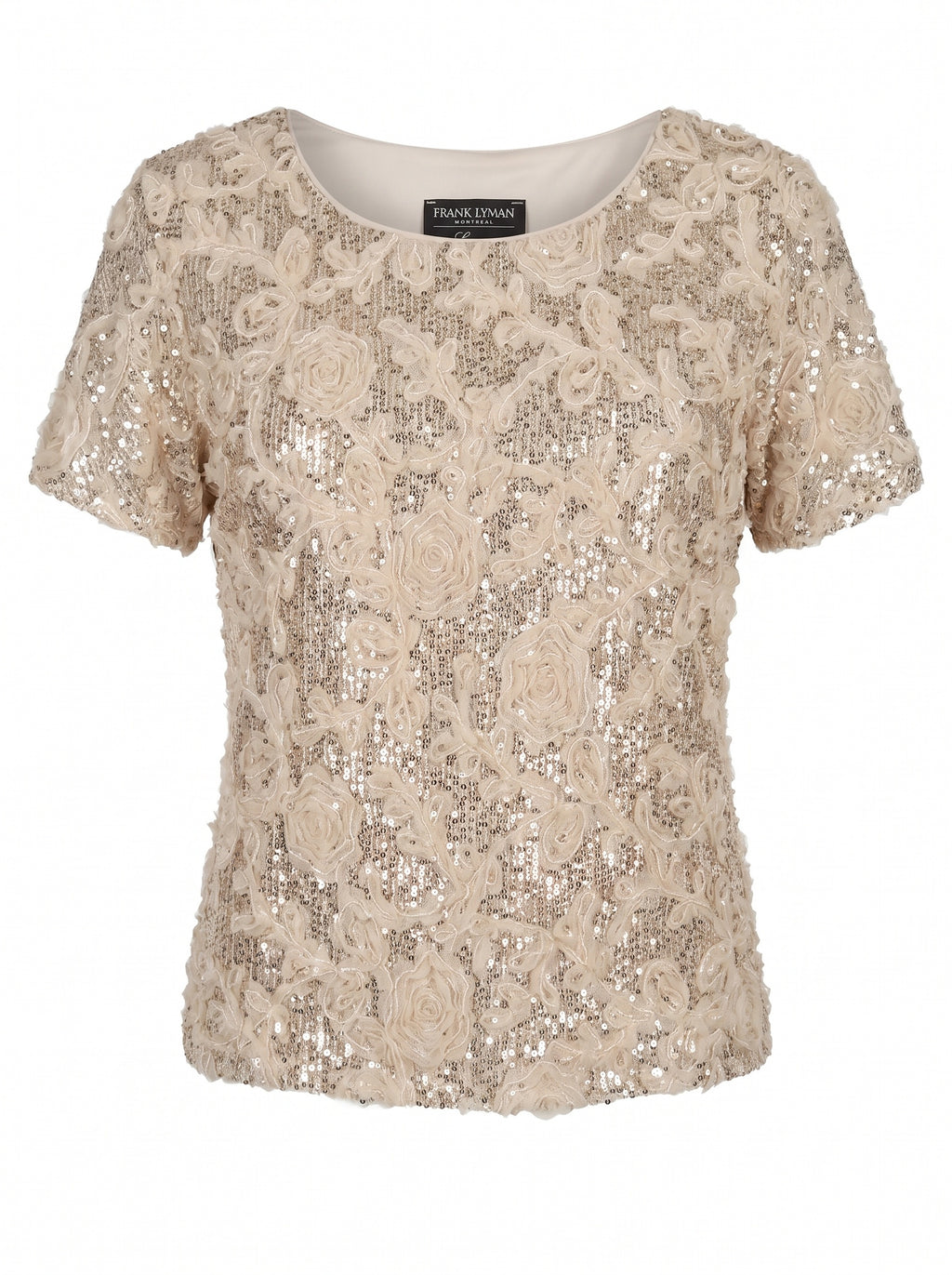 ROSE SEQUIN SCOOP-NECK TOP