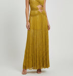 ONE-SHOULDER CUTOUT LACE GOWN