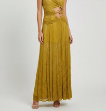 ONE-SHOULDER CUTOUT LACE GOWN