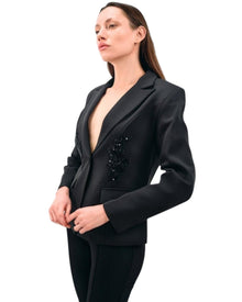 BEADED EMBELLISHED BLAZER