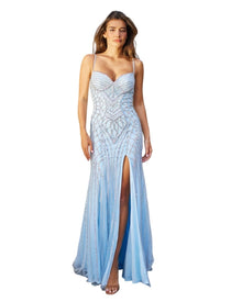 BEADED GEOMETRICS EVENING GOWN