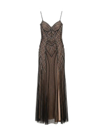 BEADED GEOMETRICS EVENING GOWN