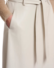 BELTED A-LINE MAXI SKIRT