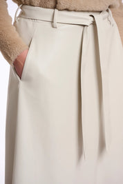 BELTED A - LINE MAXI SKIRT