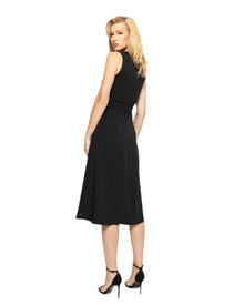 BELTED BUTTON MIDI DRESS