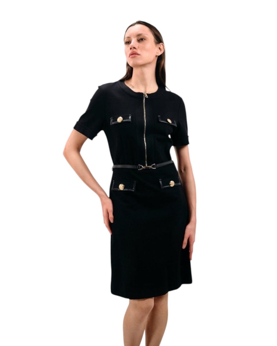 BELTED ZIPPER DRESS - Nakhle.Ets - Dresses