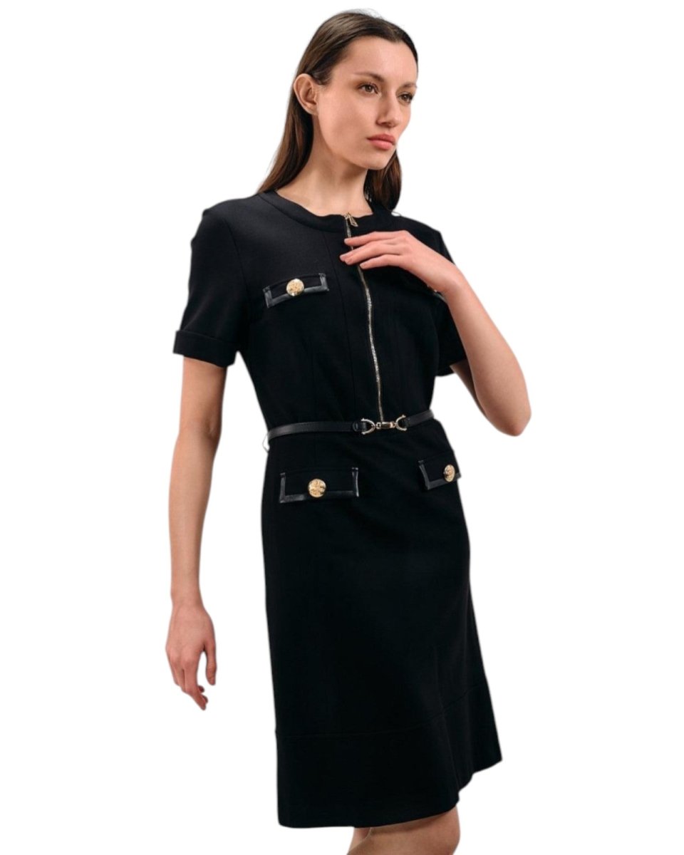 BELTED ZIPPER DRESS - Nakhle.Ets - Dresses