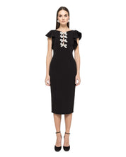 BOW TRIM MIDI DRESS - Nakhle.Ets - Dresses