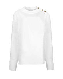 BUTTON ACCENT BLOUSE