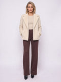 ASYMMETRIC TIE-WAIST CREWNECK KNIT