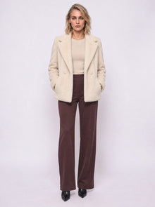 ASYMMETRIC TIE-WAIST CREWNECK KNIT
