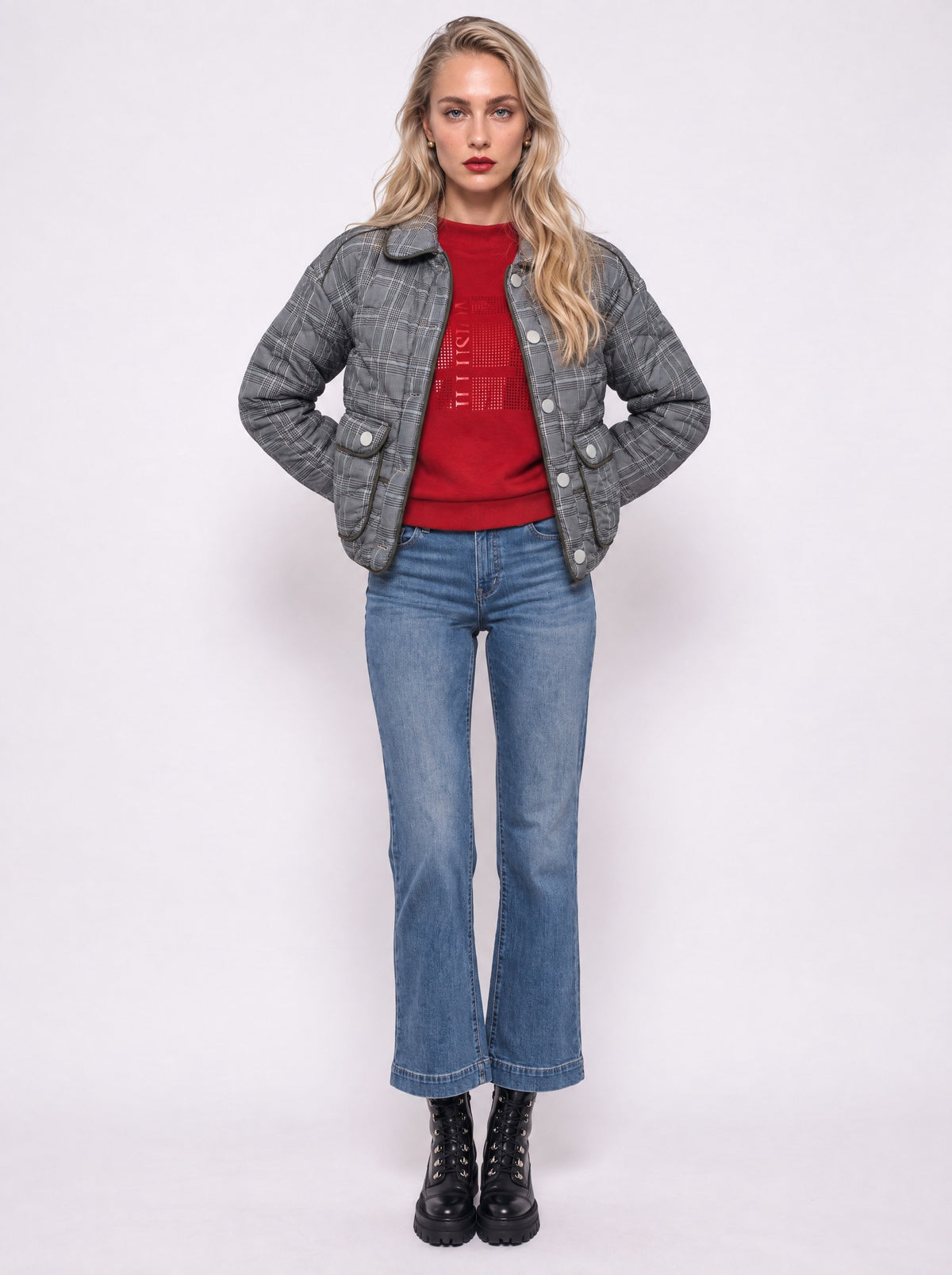 EMBELLISHED HIGH-NECK SWEATSHIRT
