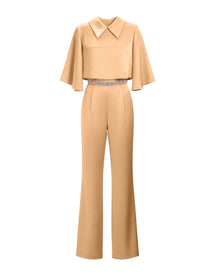 CAPE-SLEEVE EMBELLISHED SET