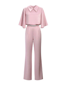 CAPE-SLEEVE EMBELLISHED SET
