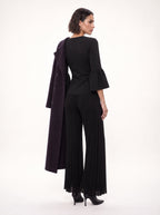 PLEATED WIDE LEG PANTS