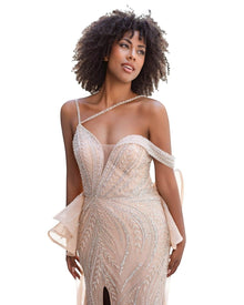 CELESTIAL EMBROIDERED EVENING GOWN