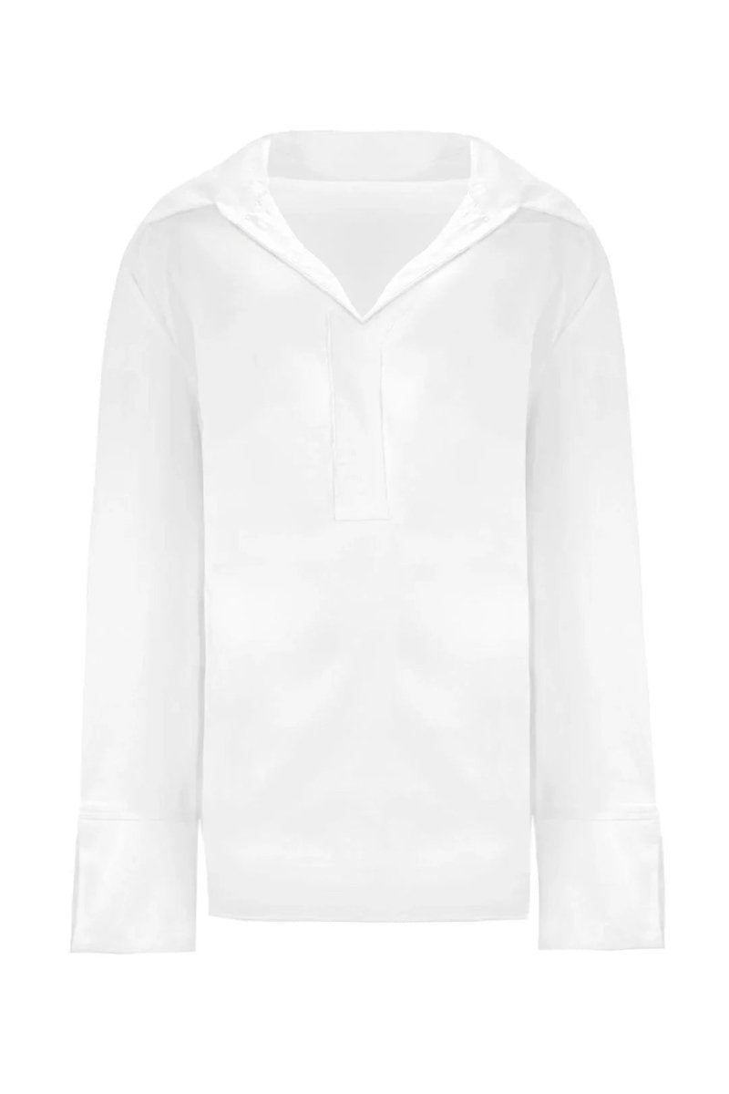 CLASSIC SATIN SHIRT - Nakhle.Ets - Blouse