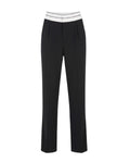 CONTRAST WAIST TROUSERS