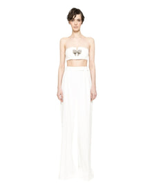 CRYSTAL BOW CROP TOP