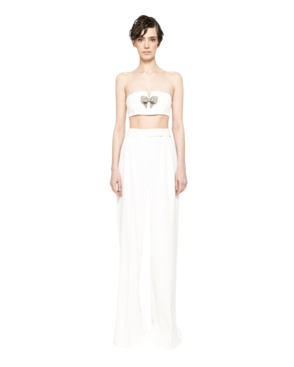 CRYSTAL BOW CROP TOP