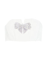 CRYSTAL BOW CROP TOP