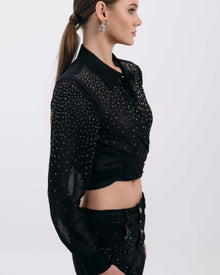CRYSTAL CONSTELLATION SHEER SHIRT