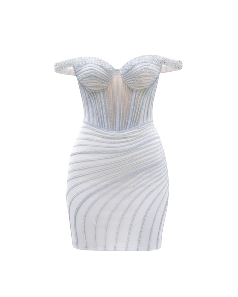 CRYSTAL CORSET SHORT DRESS