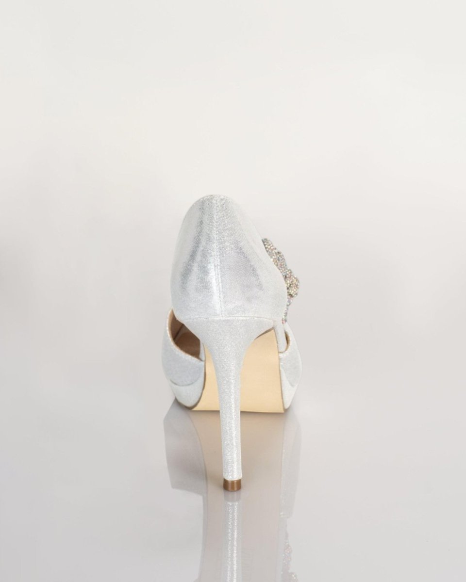 CRYSTAL D’ORSAY PEEP TOE HEELS