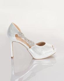 CRYSTAL D’ORSAY PEEP TOE HEELS