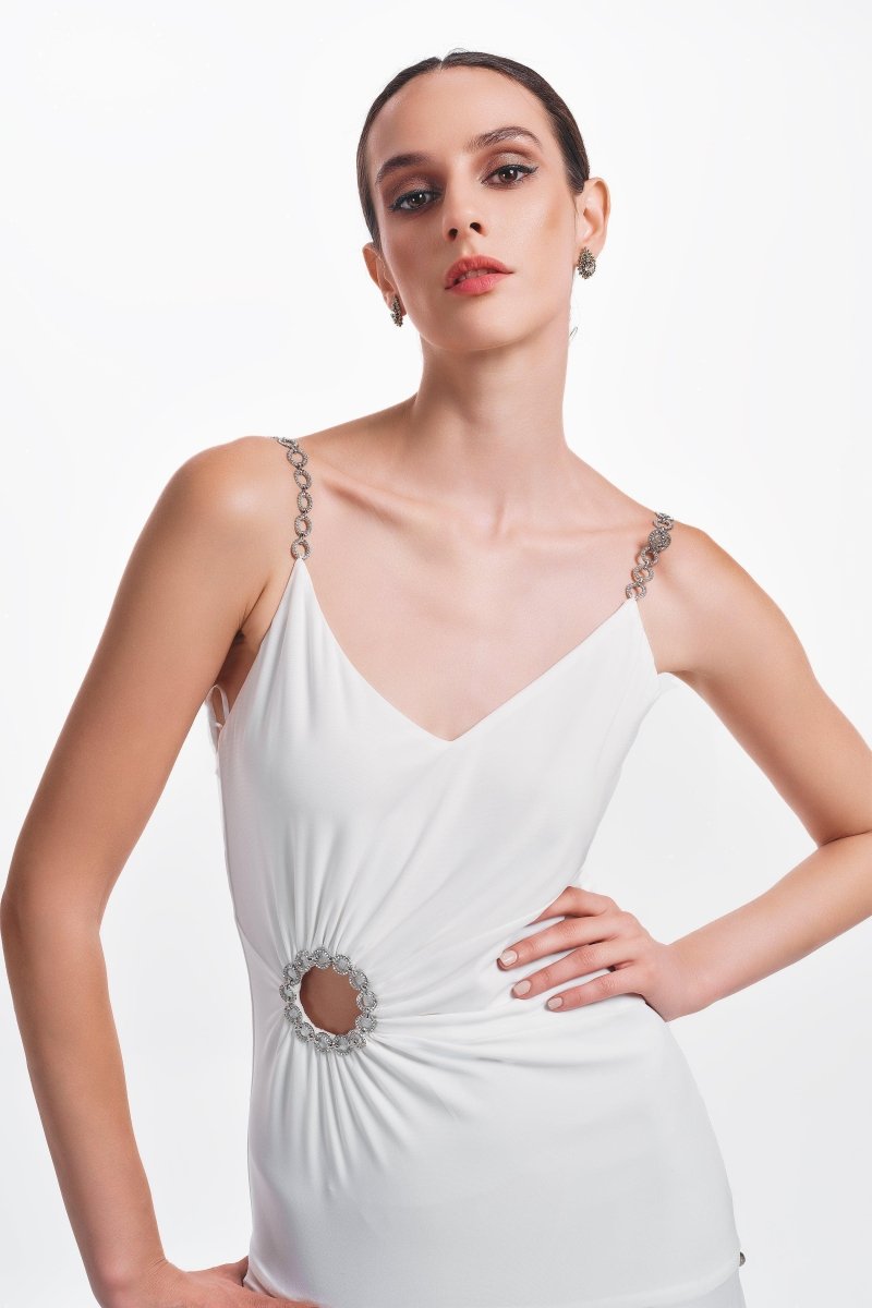 CRYSTAL - RING SLINKY GOWN - Nakhle.Ets - Dresses